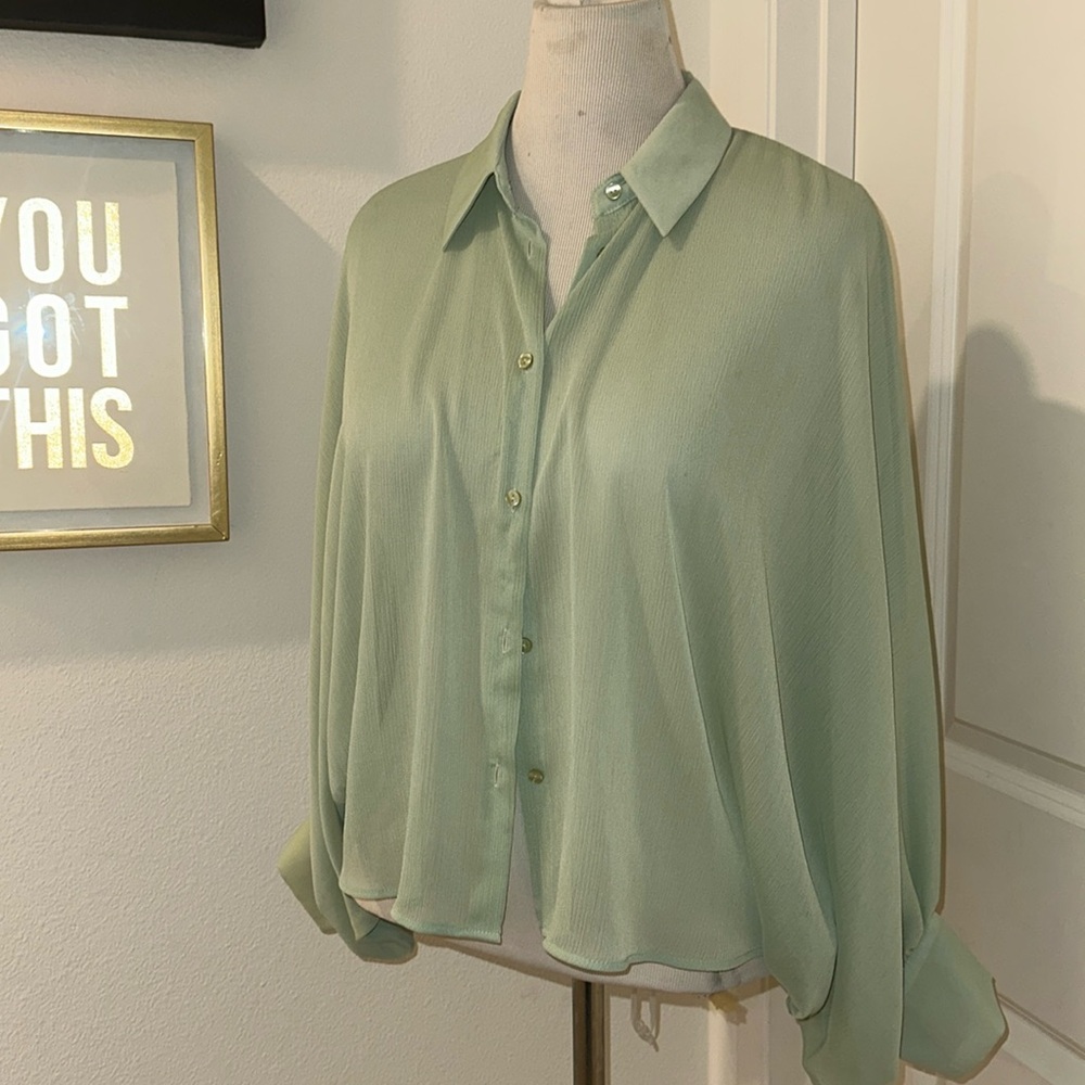 ZARA Mint Green Blouse- 🌿